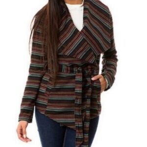 ANTHROPOLOGY JACK  Wool Blend Belted Wrap Jacket